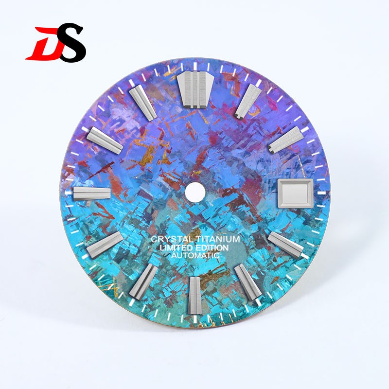 DS 28.5mm Dial Ice Crystal Titanium Dial GS MOD No Lume NH35 Movement