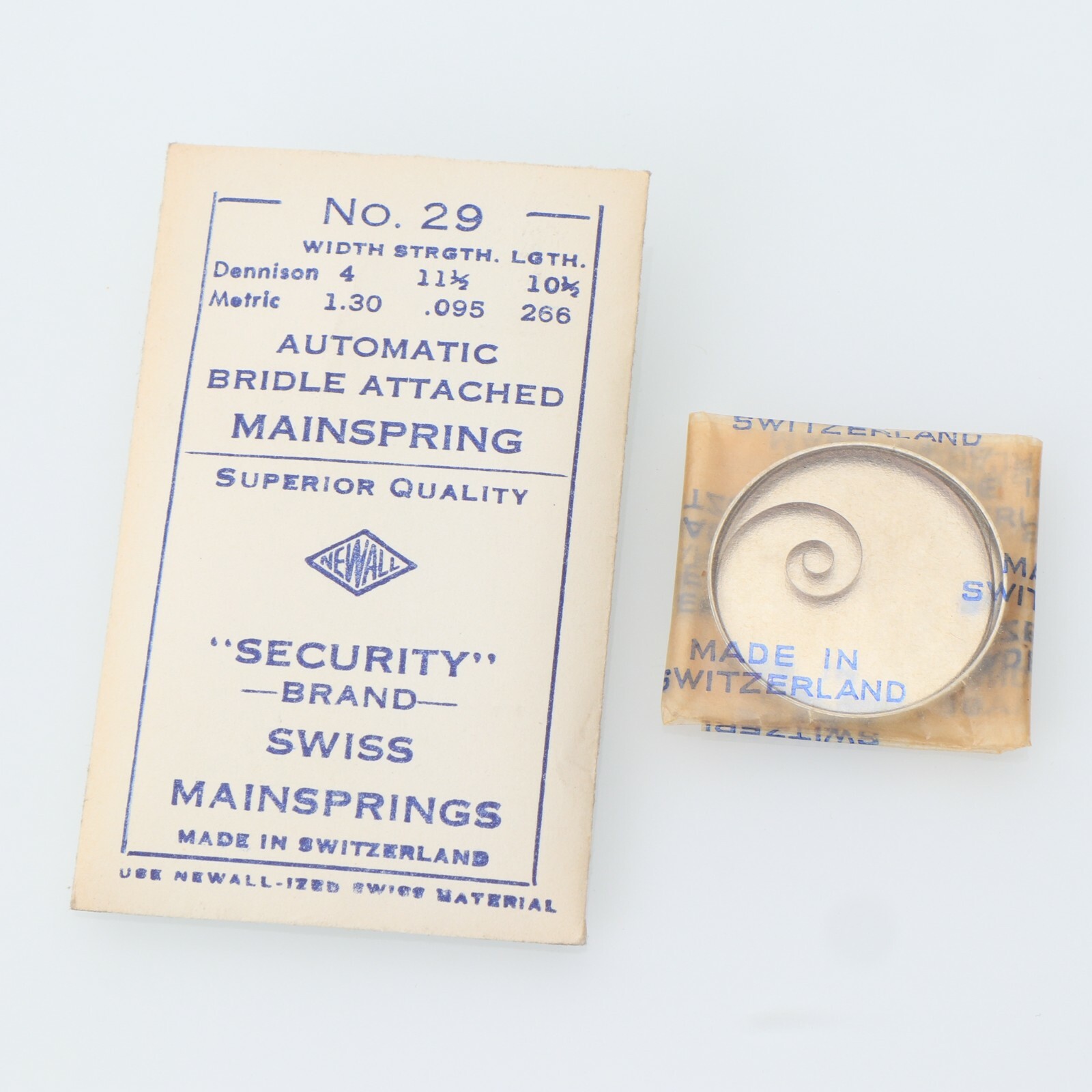 Newall 4 x 11 1/2 – 10 1/2 Tissot 28.5-21 Mainspring Watch Part New (G7D16)