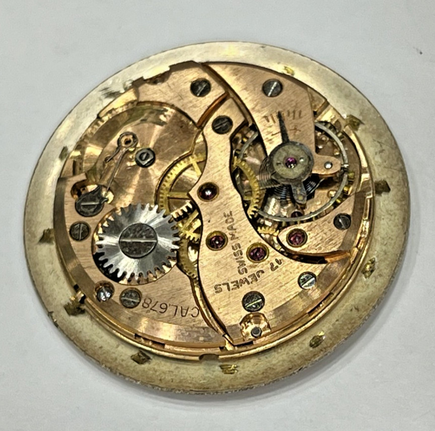 Manual Cal.678 Movement & Dial Perseo Swiss Made Selling For Parts
