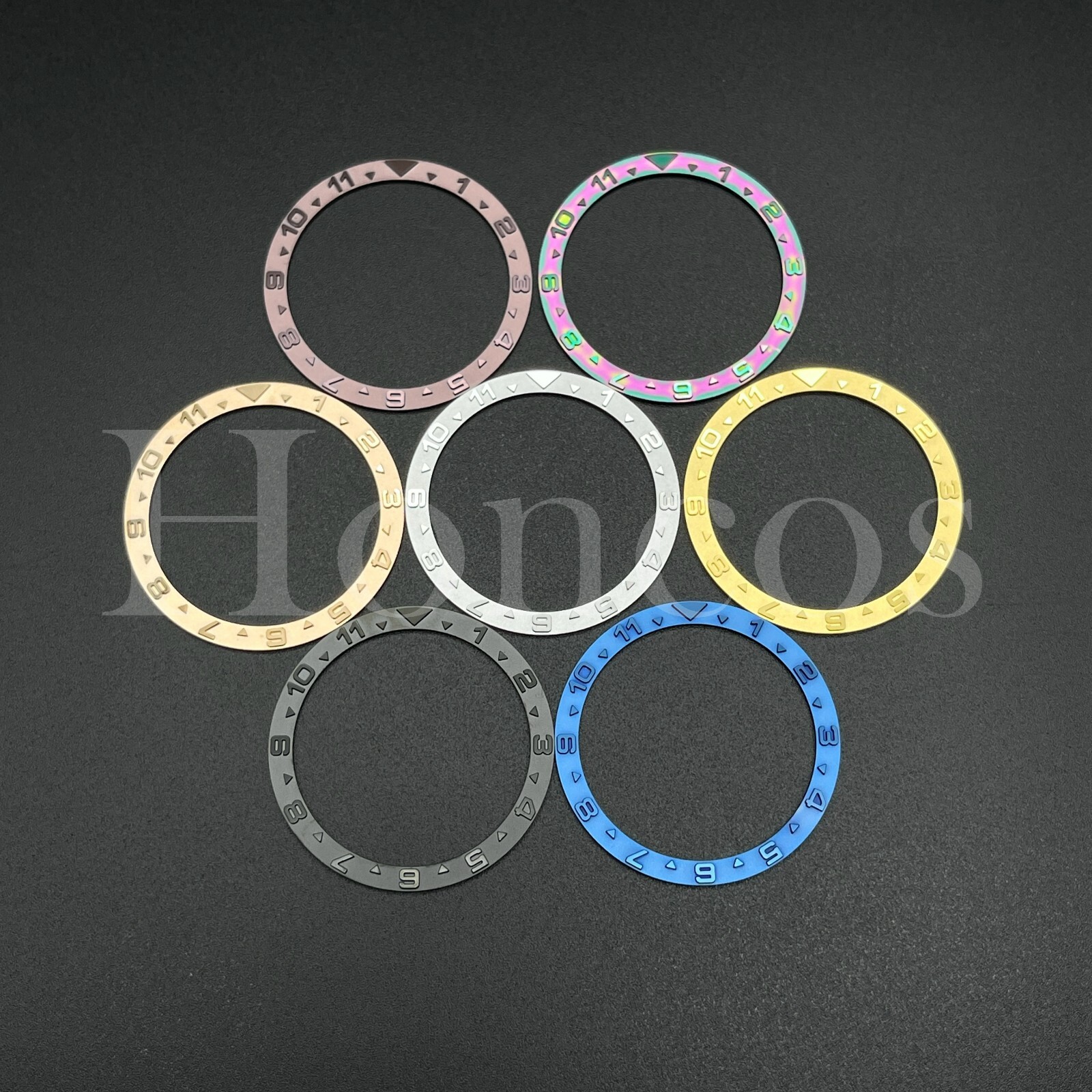 Custom Watch Replacement Parts Metal Bezel Insert Flat Base Fits For Seiko SKX