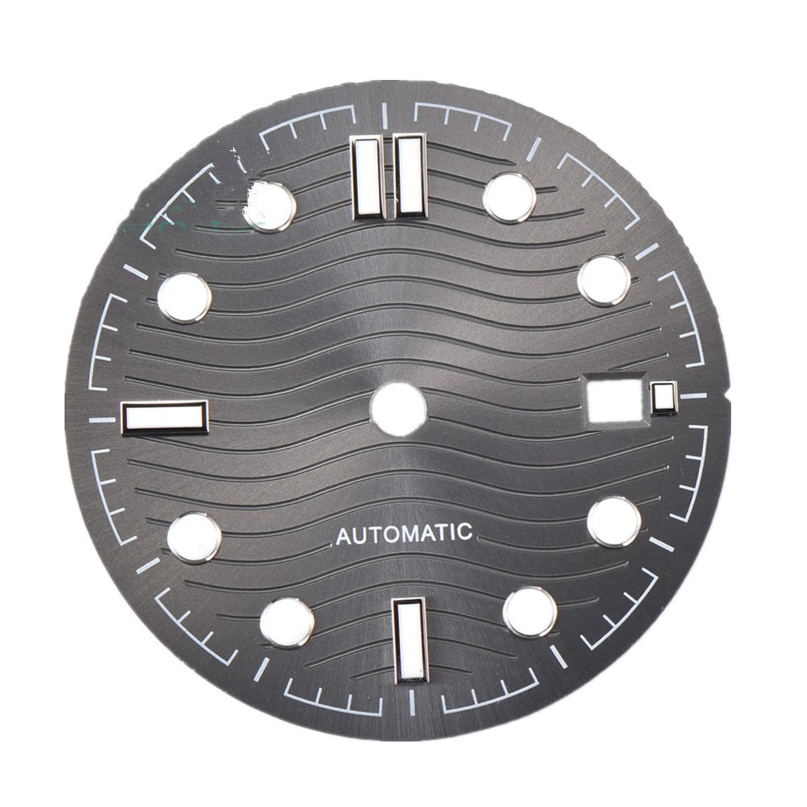 31mm Watch Dial Plate Green Luminous For ETA 2836 2824 Miyota 8215 8205 Movement