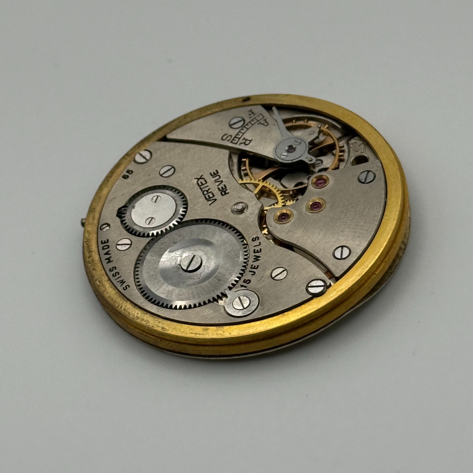 Vertex Revue 65 Pocket Watch Movement – Garrard – Parts / Repair