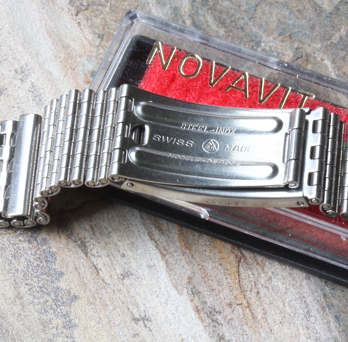 Vintage Breitling Aerospace watch NSA bracelet NOS clasp spring part 37x16mm