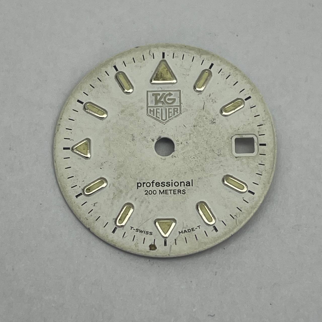 TAG HEUER 200 METERS WHITE DIAL BATON NON NUMERIC HOUR MARKS 18.8MM