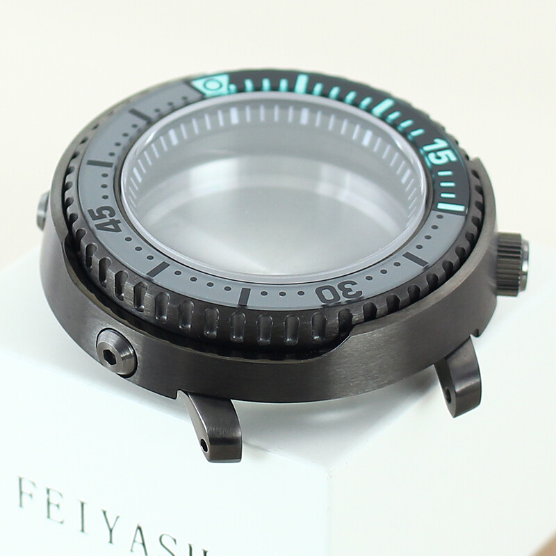 43.3mm Tuna Baby Watch Case nh35 Chapter Ring sapphire glass 3.8 Crown Position