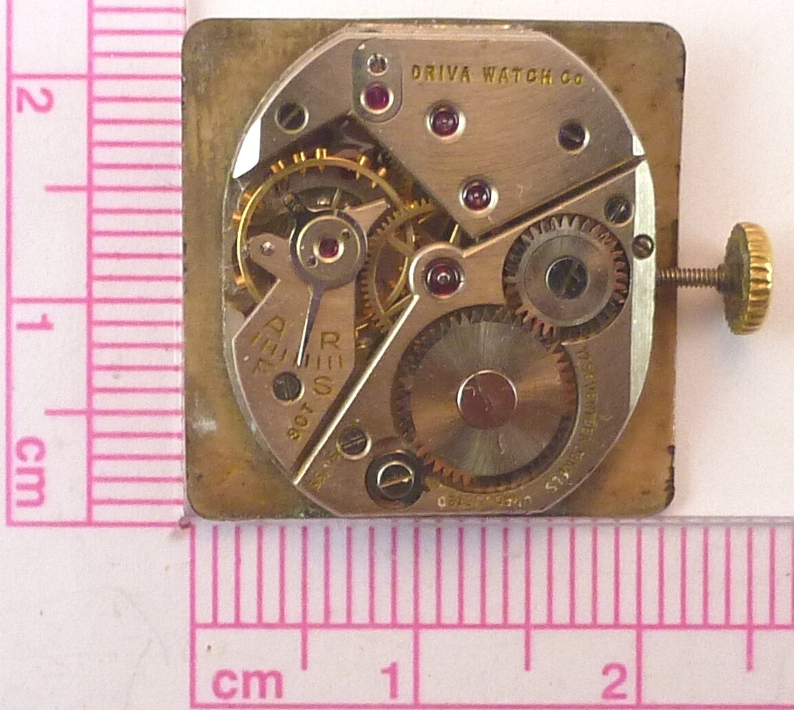 Vintage Driva Watch Co.Mechanical Wristwatch Movement – Parts / Repair