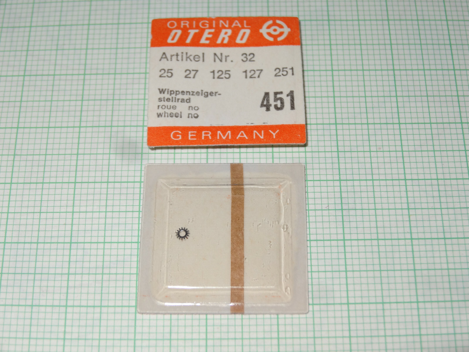 Otero Kaliber 25-251 Wippenzeigerstellrad Uhr Werk Uhrwerk Uhren