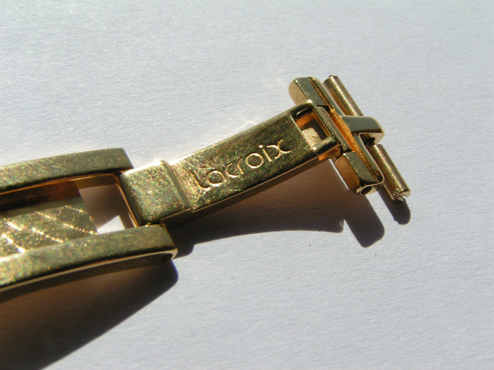 Maurice Lacroix Deployment Clasp buckle 12mm Steel Gold plated NOS I530