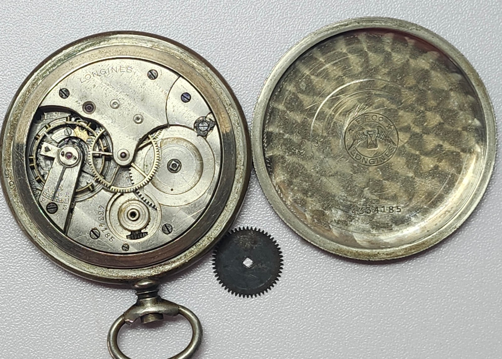 Longines Pocket Watch 19.75N Movement 3-Star Dial – For Parts/Repair