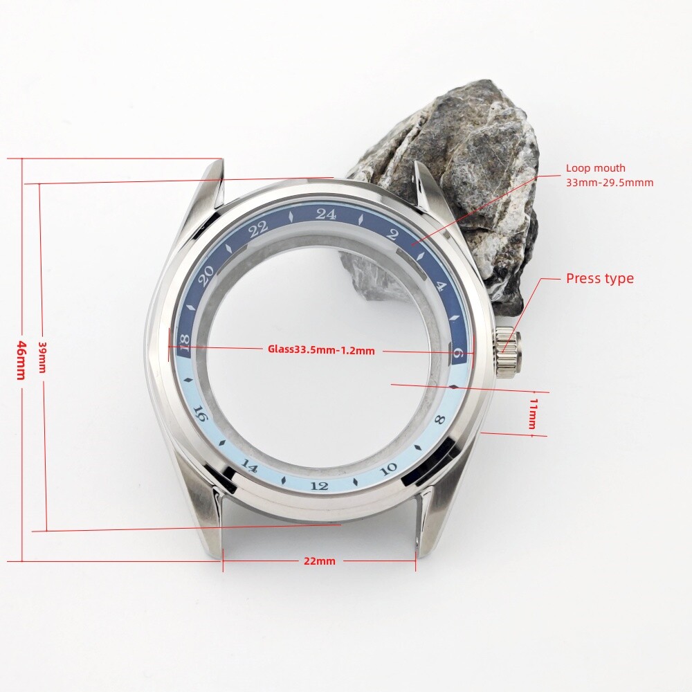 NH35 Case Set GS Mechanical Case 39mm Fits NH38/35/36/34 Movements