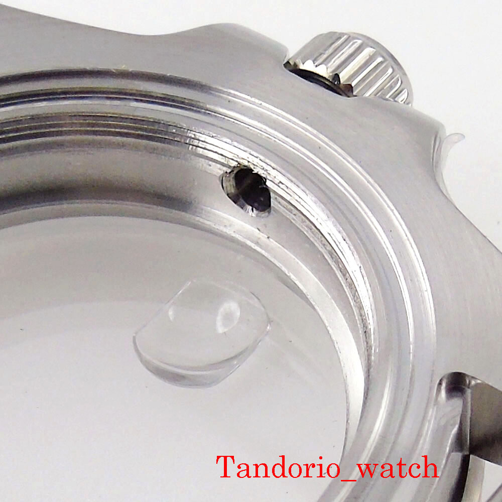 40mm Sapphire Glass Watch Case fit NH34A NH35A ETA2824 Miyota8215 Black Ceramic