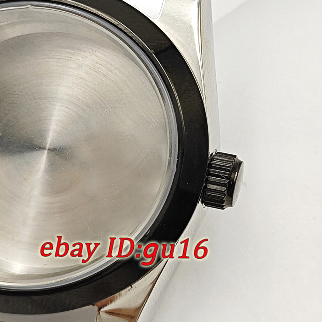 36mm 39mm watch case black silver fit NH35 NH36 Miyota 8215 ETA 2824/2836 DG2813