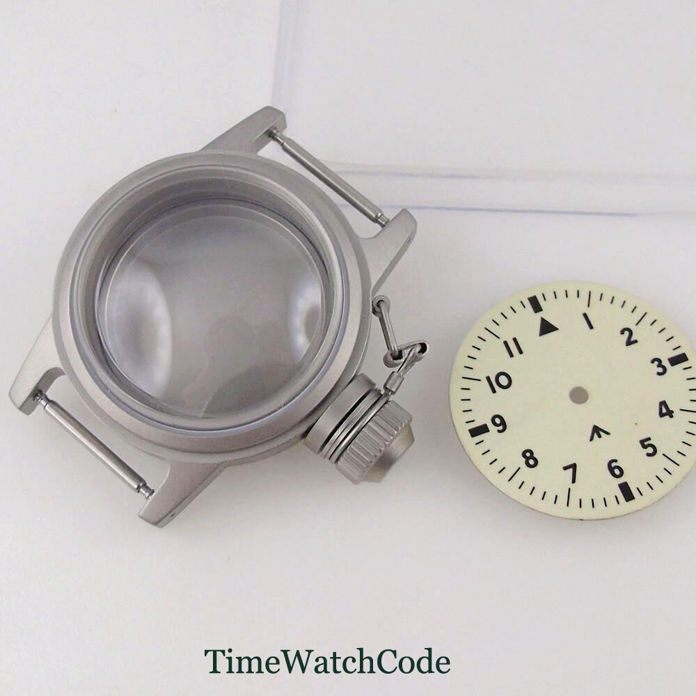 36mm Sandblasted Watch Case Domed Sapphire Crystal for NH35 ETA2824 PT5000 20ATM