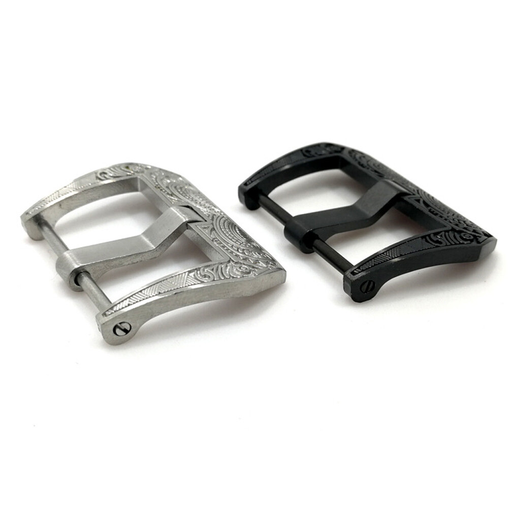 Stainless Steel Watch Pin Buckle Wristwatch Buckle Clasp Watch Parts Embossed