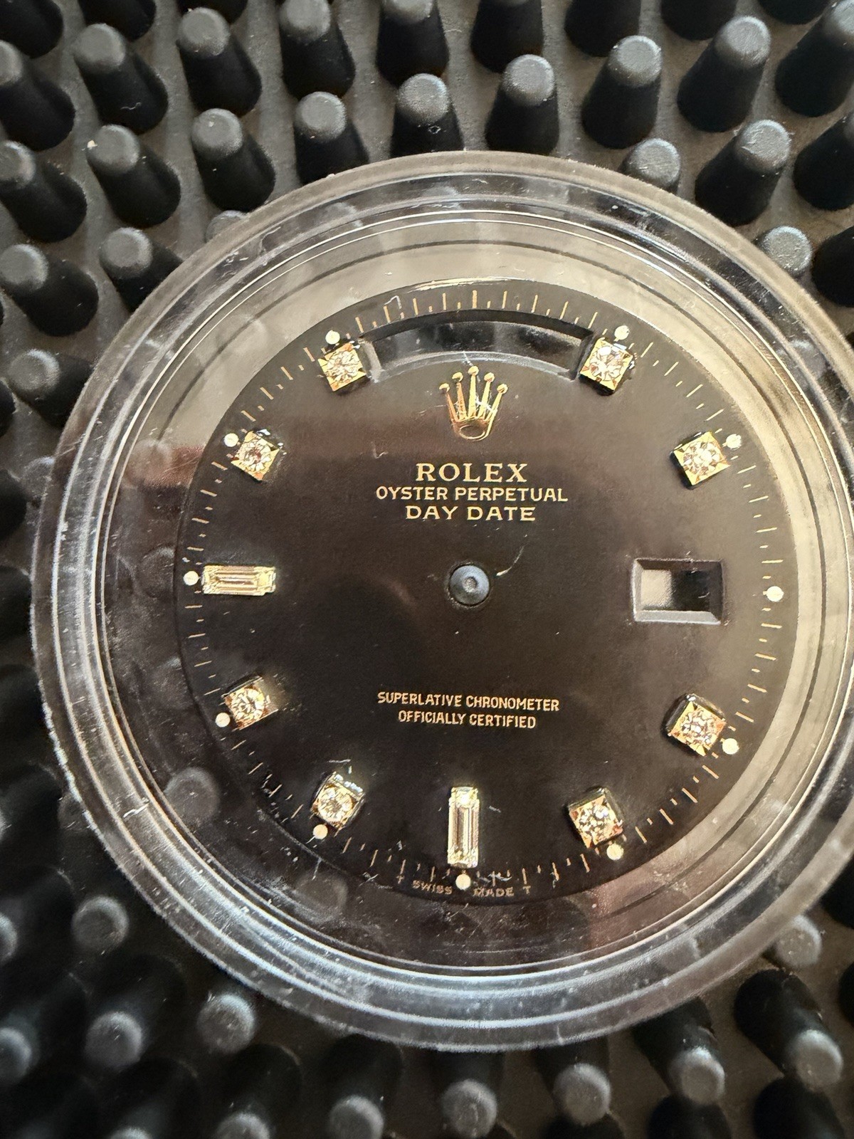 Rolex Day-Date Black Dial w/ Date Window & Diamond Markers