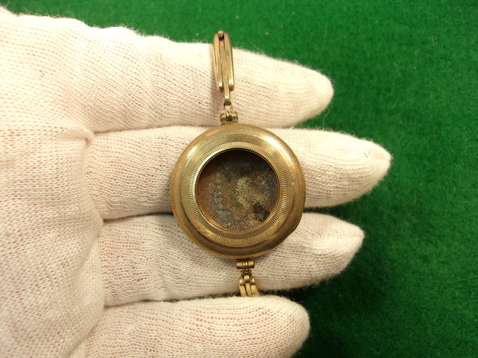 #1 of 5, NICE VTG ANTIQUE ROSY YELLOW GOLD FILLED LADY’S WRISTWATCH CASE & BAND