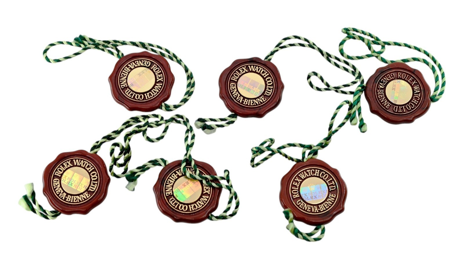 Genuine Rolex 2000-2015 (L) Chronometer Red Hang Tag with Multi-Crown Hologram!