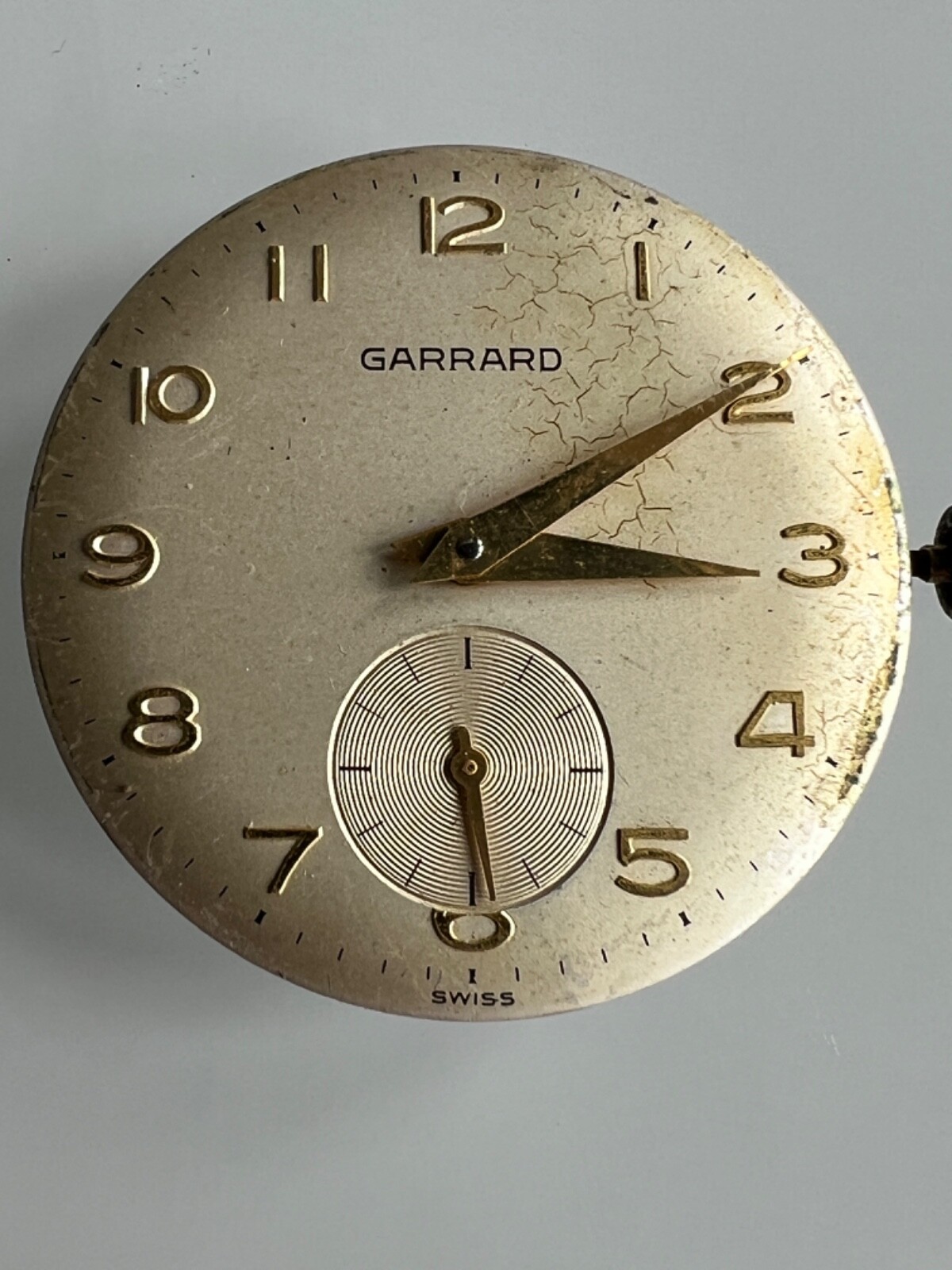GARRARD cal. 391 Mechanical Hand Wind 17 Jewels Watch Movement Working