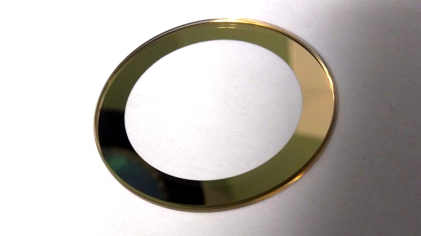 for Movado BOLD crystal replacement 36.3mm x 1.50mm round GOLD trim new