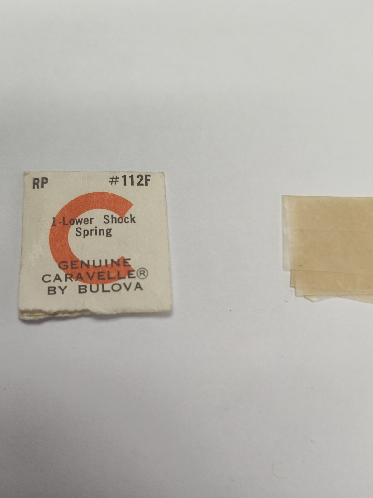 Bulova Caravelle RP Watch Movement Part 112F LOWER SHOCK SPRING New Old Stock