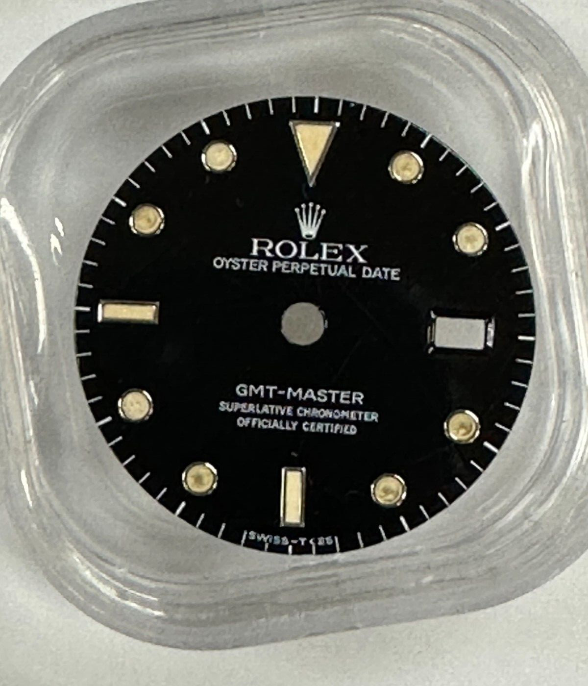 RARE ORIGINAL Vintage Rolex GMT-MASTER Black GLOSSY SPIDER Dial Never Refinished