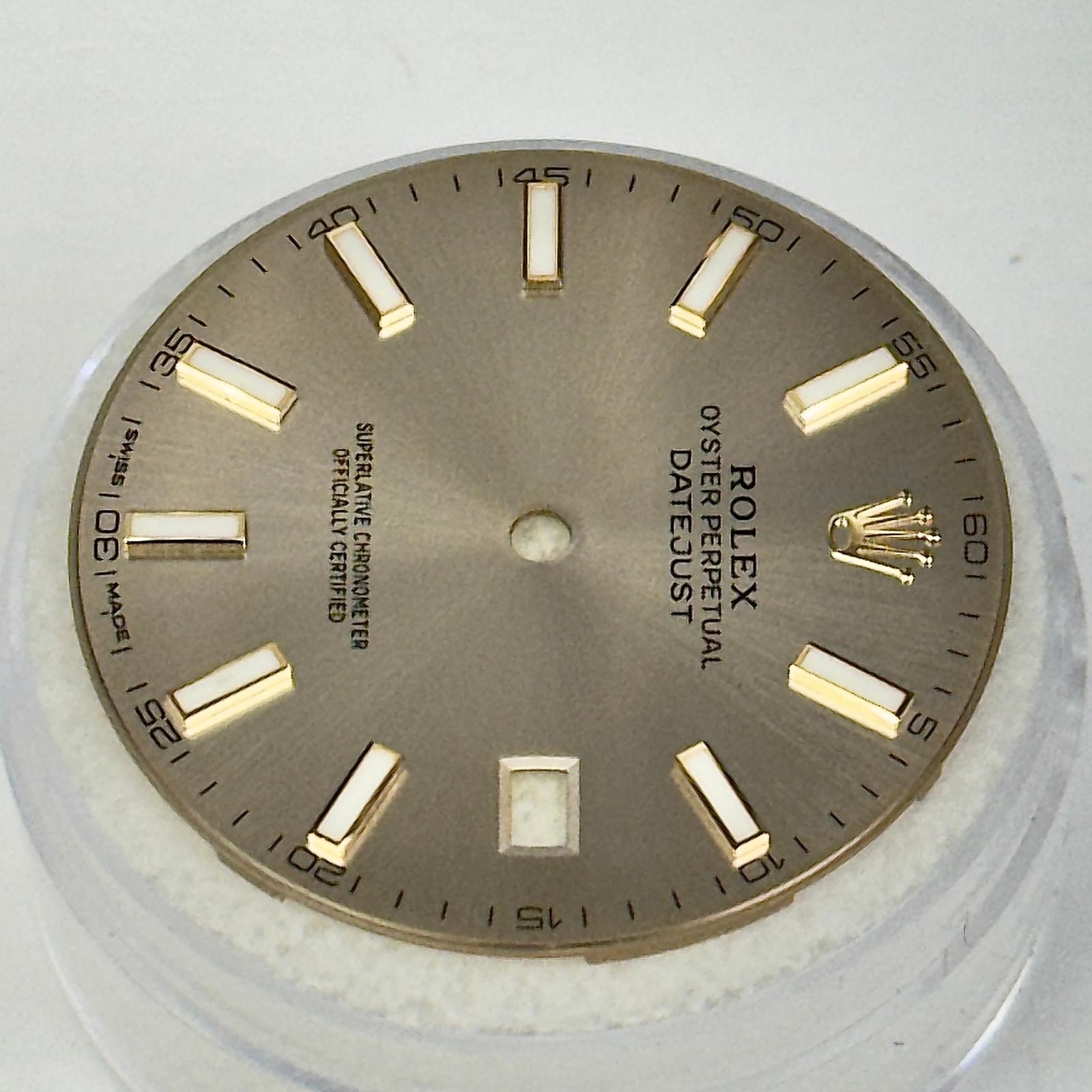 ROLEX ORIGINAL DIAL DATE-JUST SUNDUST ROSE-PINK GOLD CROWN FOR MODEL# 126300