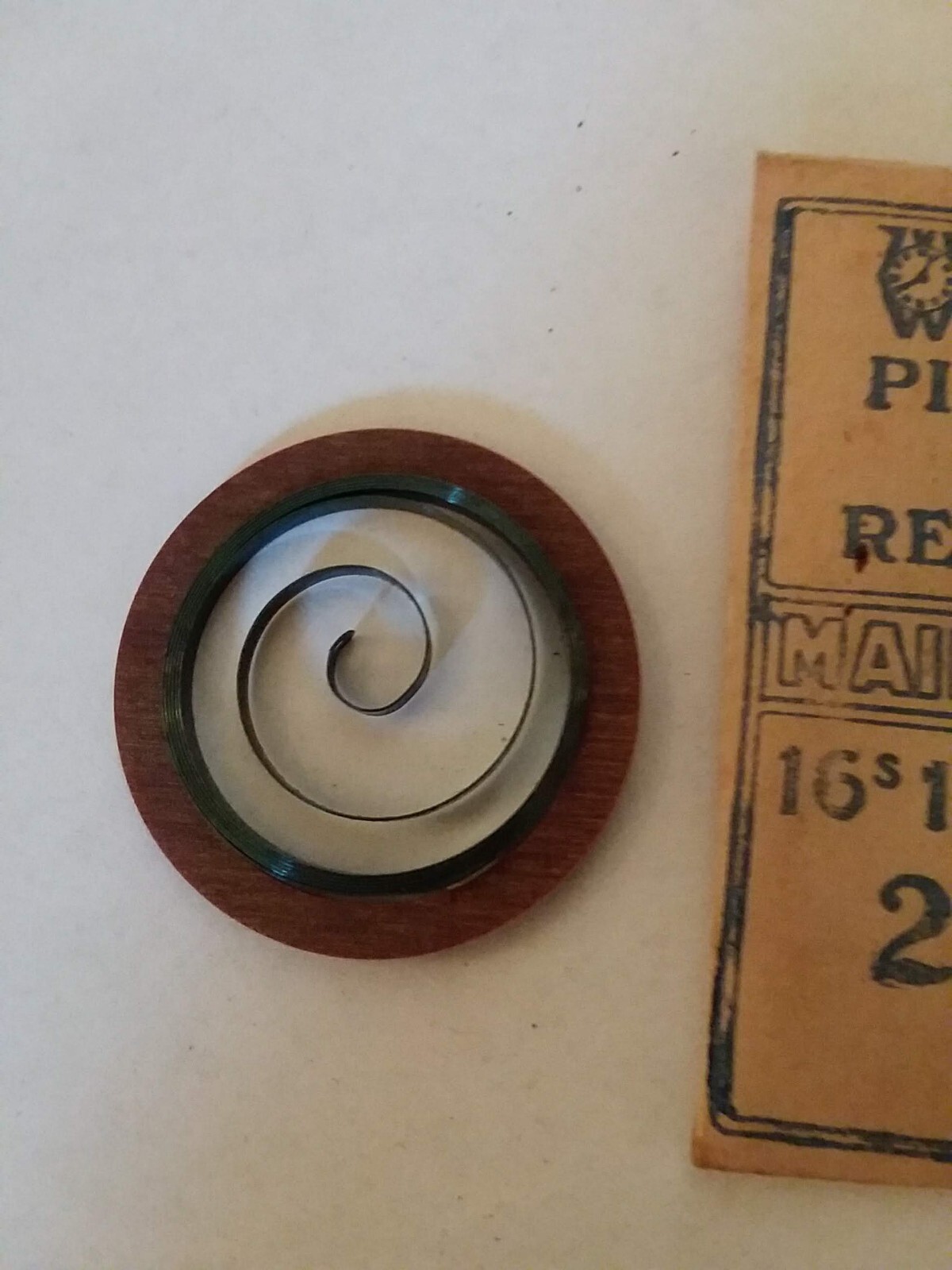 Waltham 16s Size Pocket Watch Mainspring Model 1872 No 2208 .021 Pioneer Unit