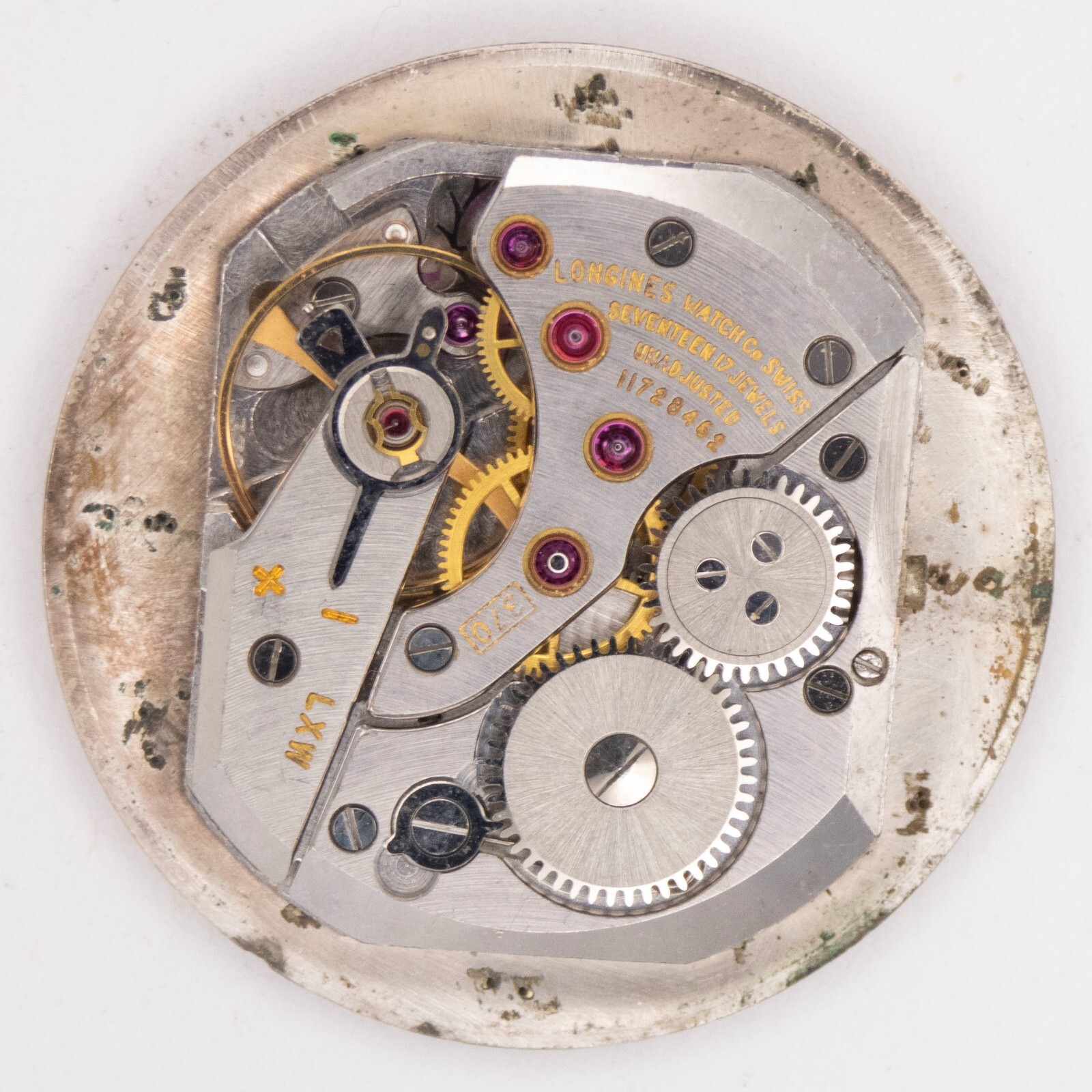Vintage Longines Caliber 370 17-Jewel Wristwatch Movement, Runs