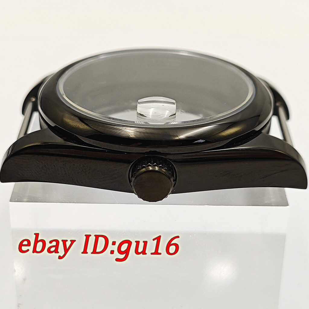 36mm 39mm black watch case fit NH35 NH36 Miyota 8215 ETA 2824/2836 DG2813 3804