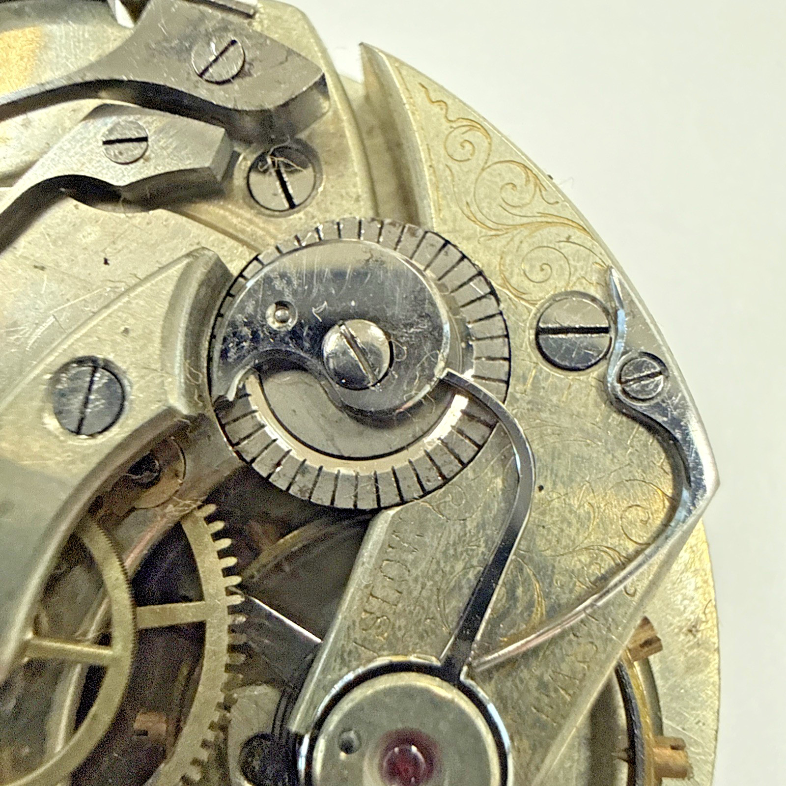 Agassiz Antique 43mm Chronograph Hunter Pocket Watch Movement Swiss Made