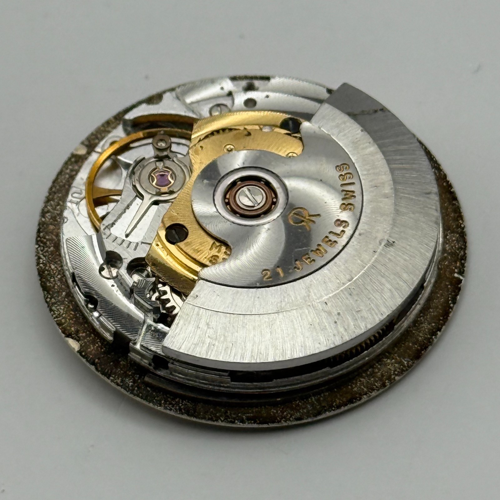 MSR S76-28 Watch Movement Garrard Date Automatic Vintage Parts Repair 25.8mm