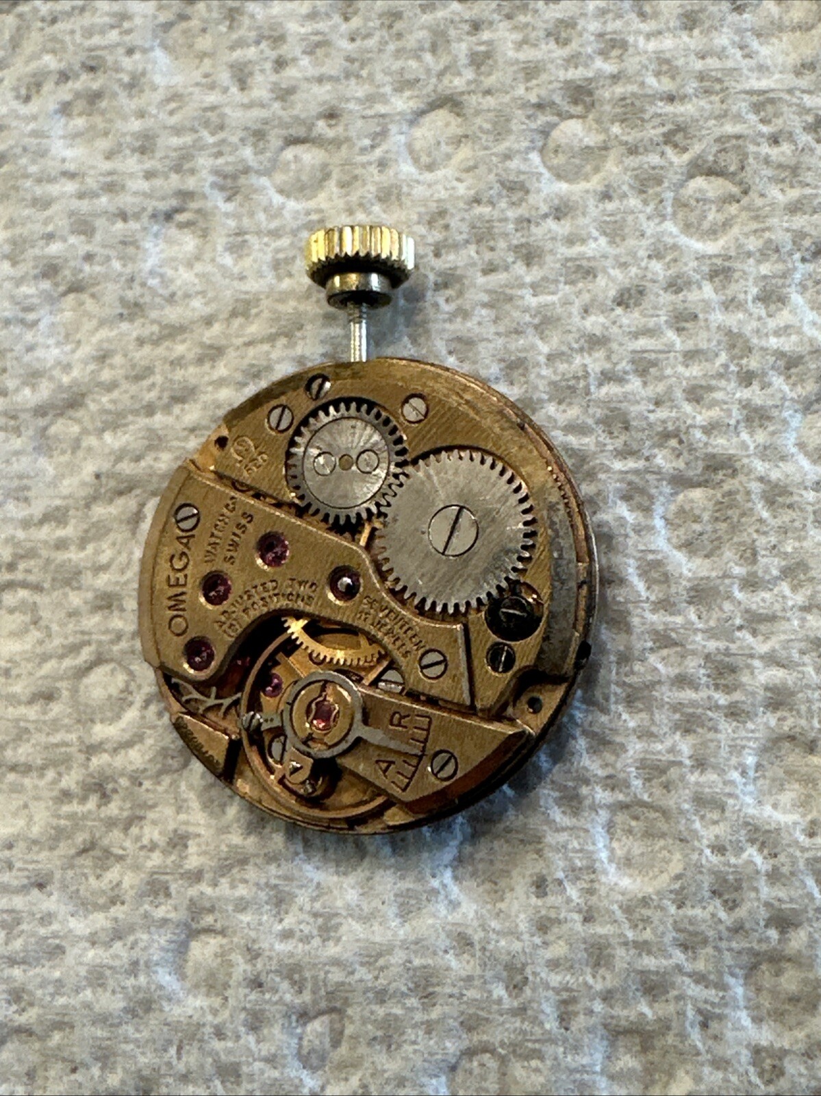 Vintage Omega Caliber 620 17-Jewel 2-Adjustment Movement For Parts