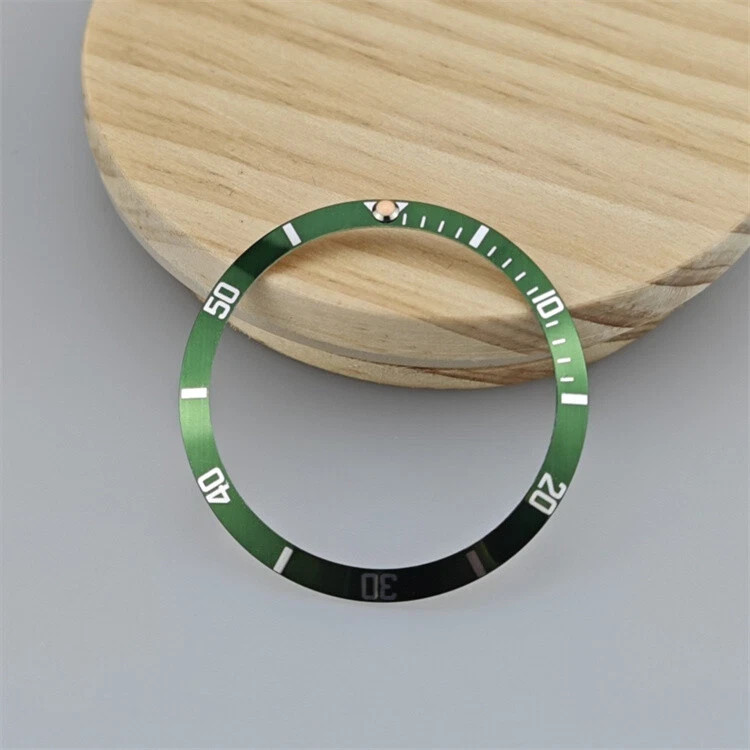 Watch Bezel Retro SUB Aluminum Bezel Retro GMT Weak Green Lume Size 36.8mm-31mm