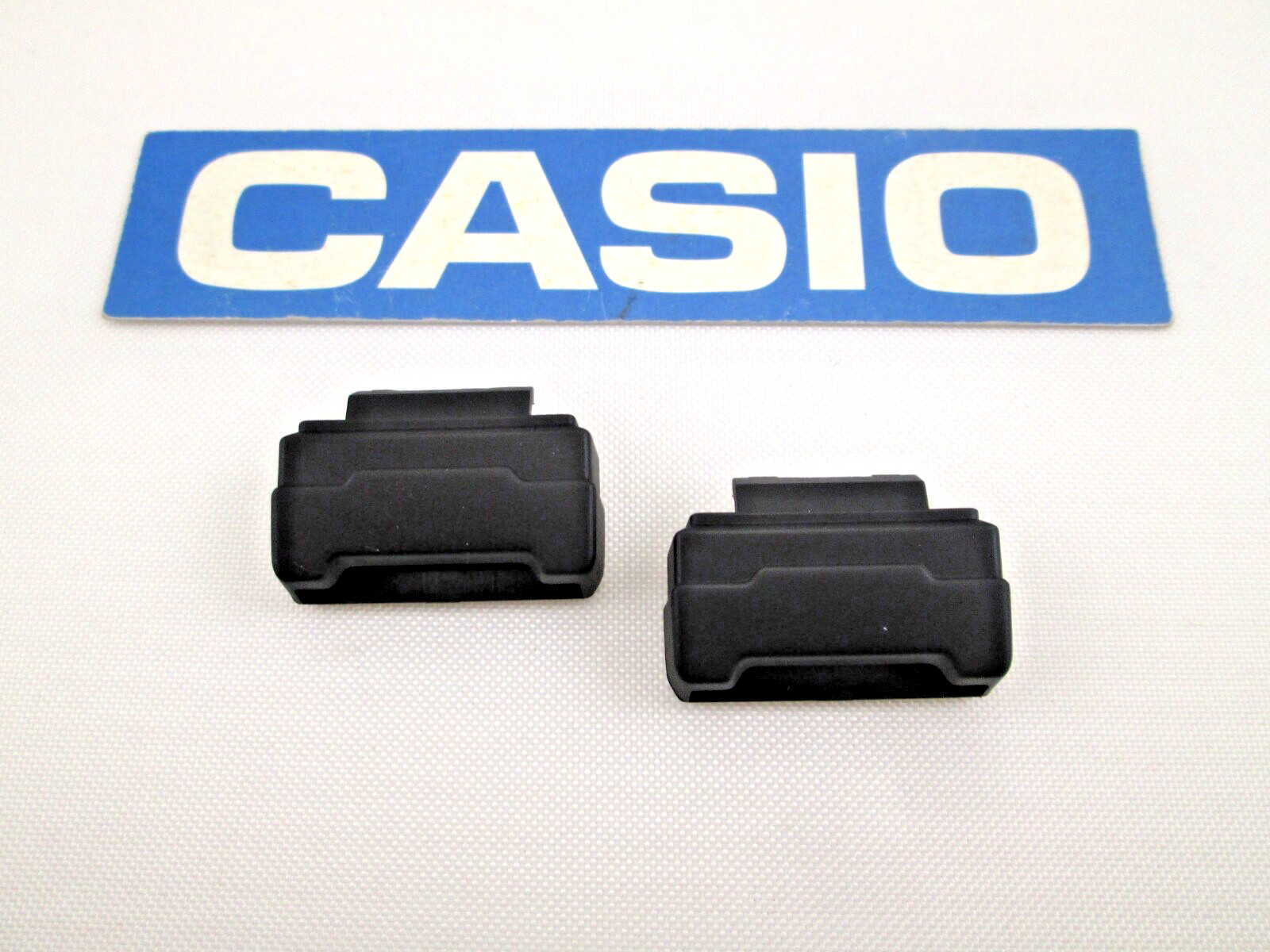 G-Shock DW-056 DW-069 GA-100 GDF-100 black resin band end pieces adapters X 2