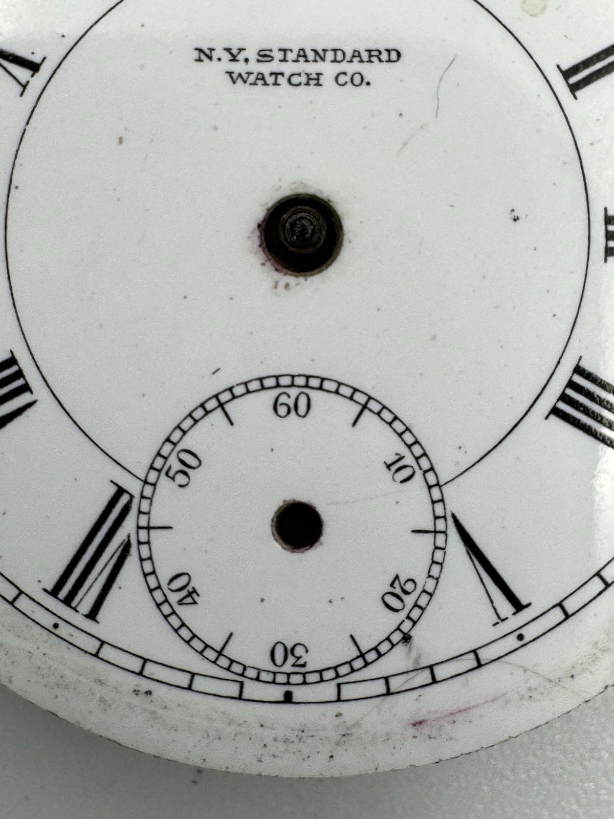Vintage New York Standard 6s 7J Grade 44 Pocket Watch Movement Parts Or Repair