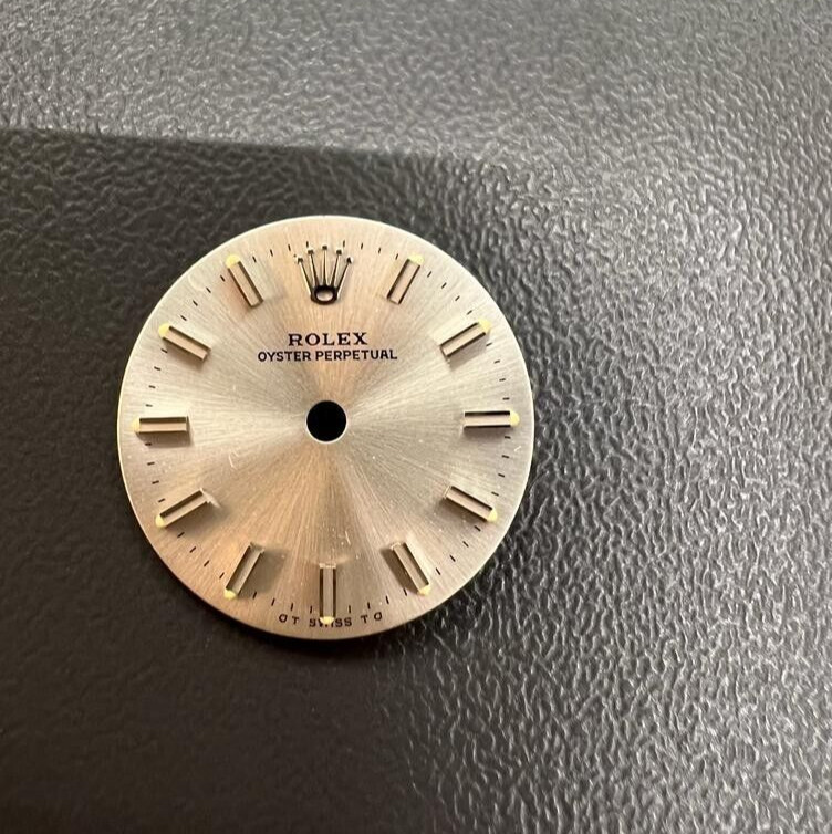 Original Rolex Dial Size 20mm Silver, Silver Index – No Date Dial. cal 2030