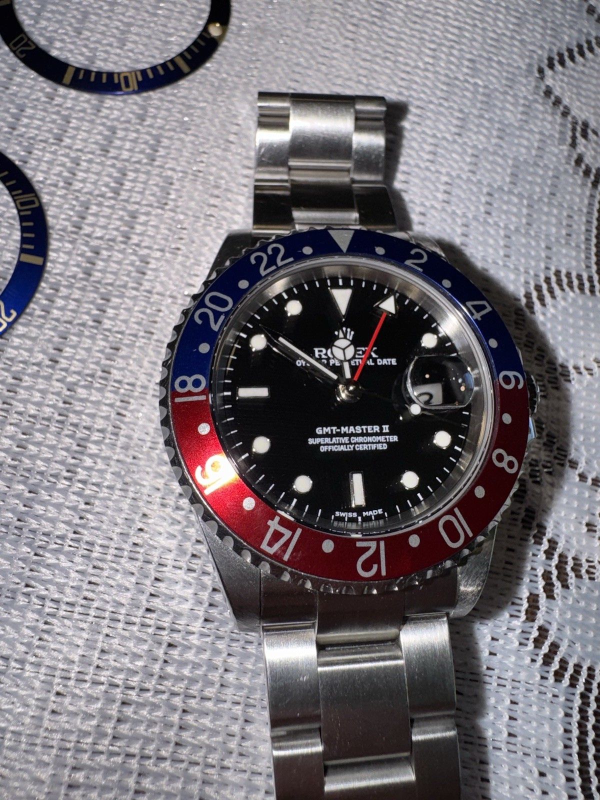 Rolex Genuine GMT-Master 16750 1675 Pepsi Bezel Insert Great condition