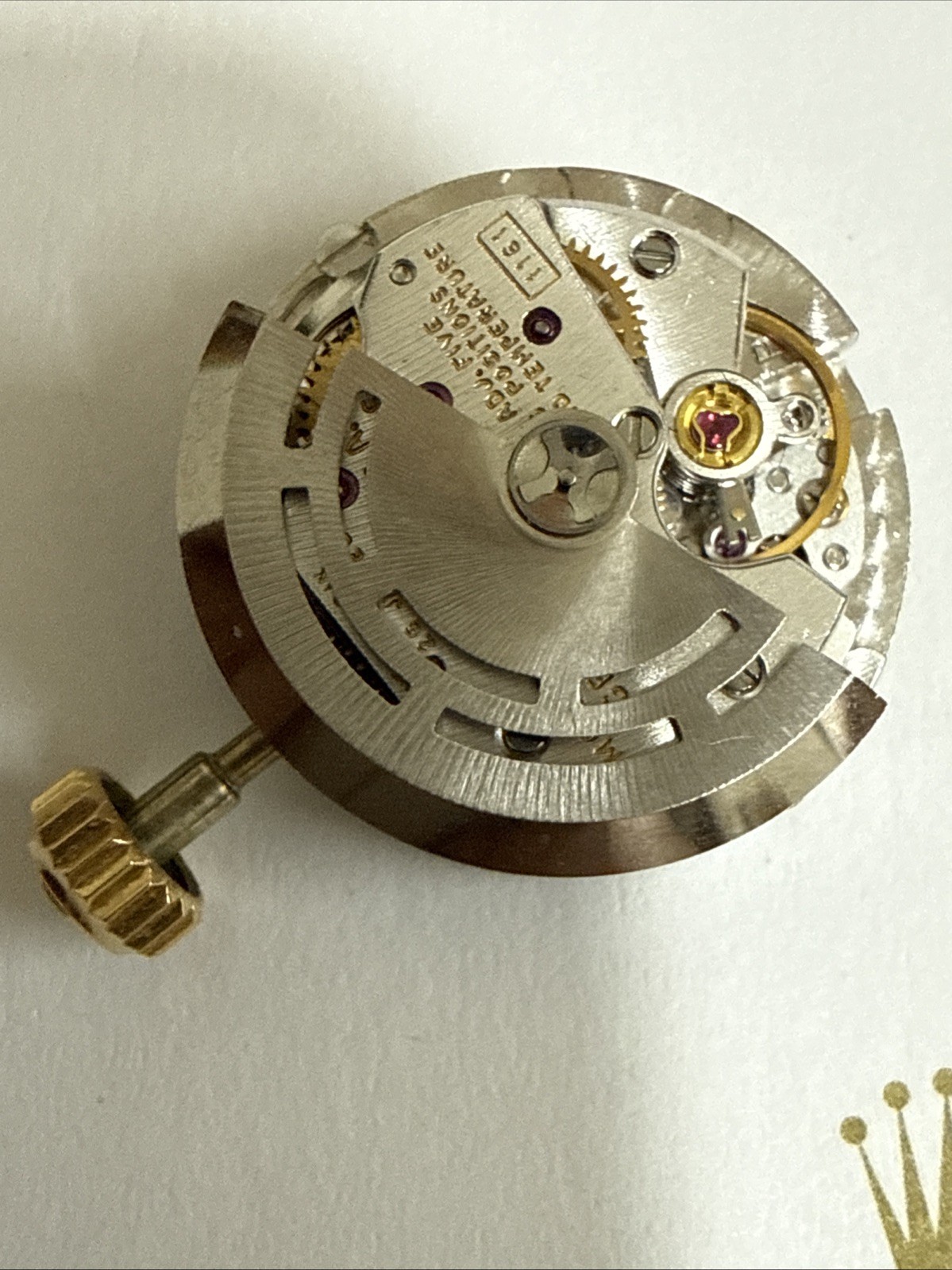 GENUINE Rolex 1161 Complete Movement, Dial Hands & Crown Perfect Working Cond.
