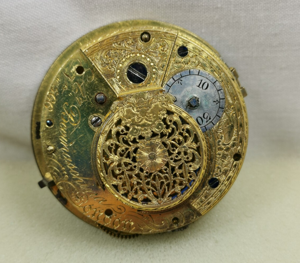 A. Bernaschina Verge Fusee Pocket Watch Movement Repair/Parts