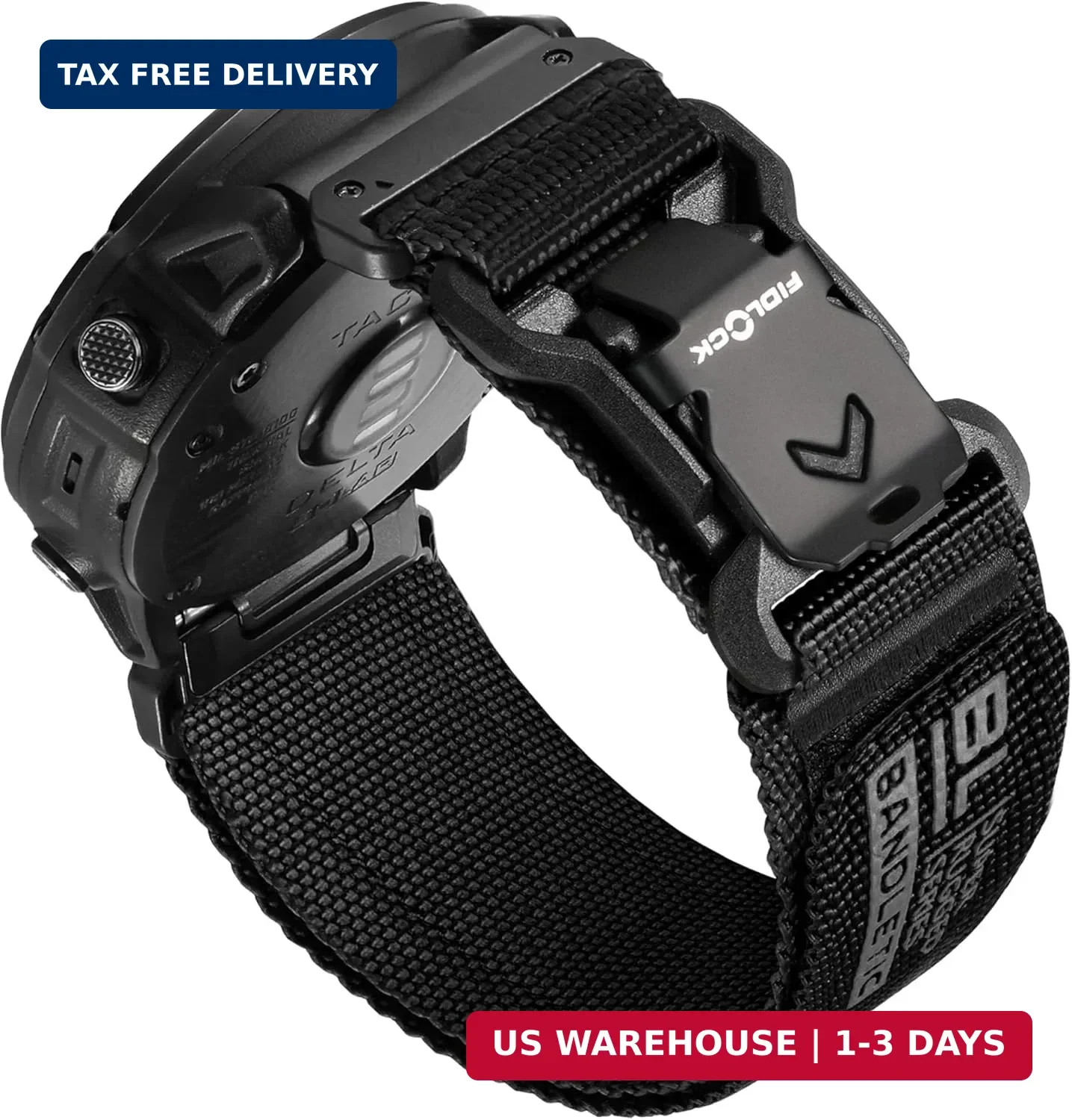 Nylon Watch Band for Garmin Fenix 5X 6X 7X 8 51mm Waterproof Military Strap FAST