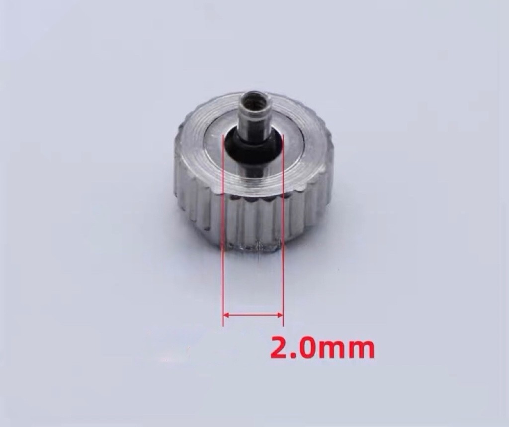 Silver Gold Watch Crown (4.5mmx3mm) Automatic movement