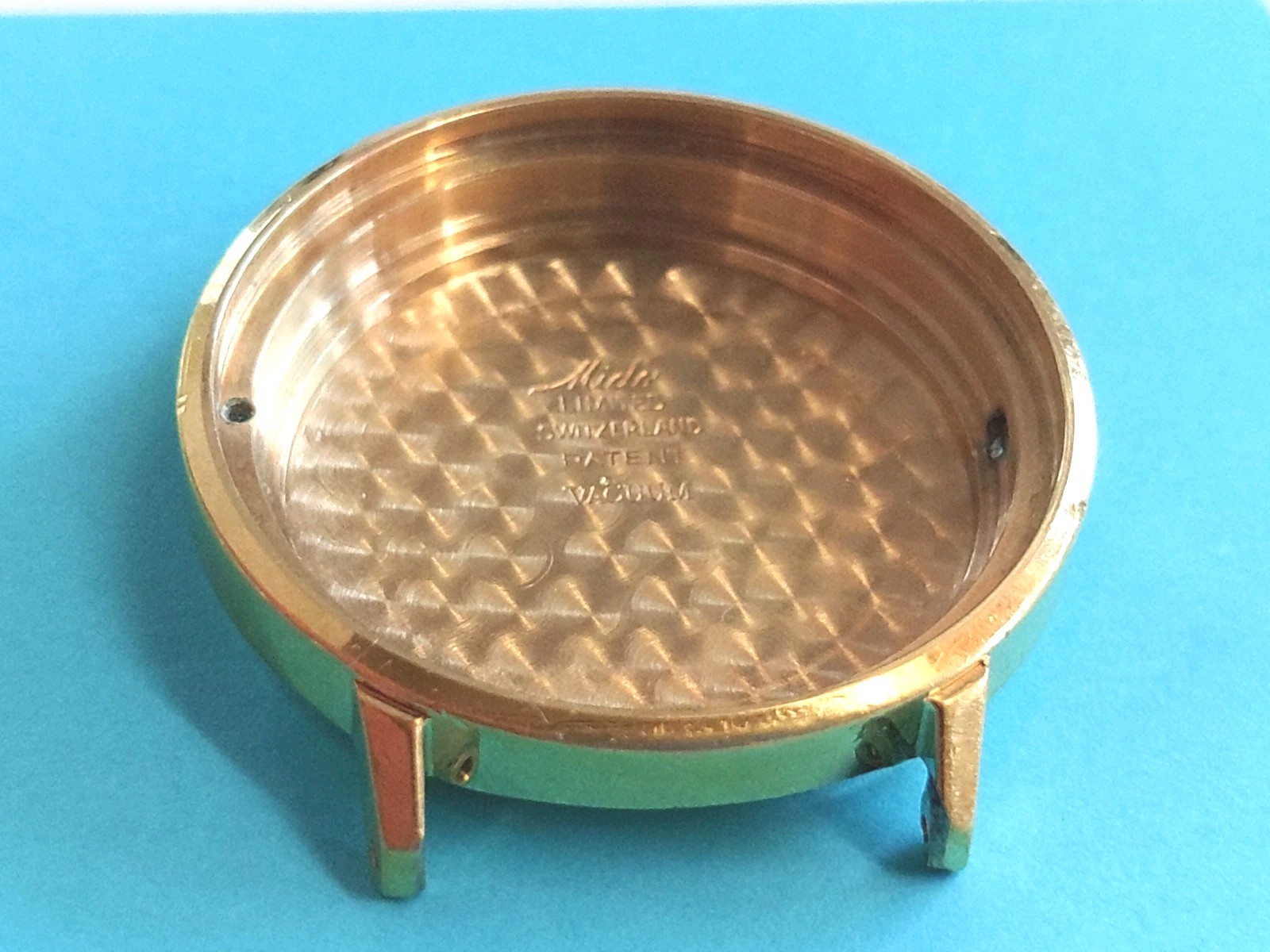 Mido Limited 0.0015 Gold Electroplated Watch Case. Model 7007. Serial #3328707.