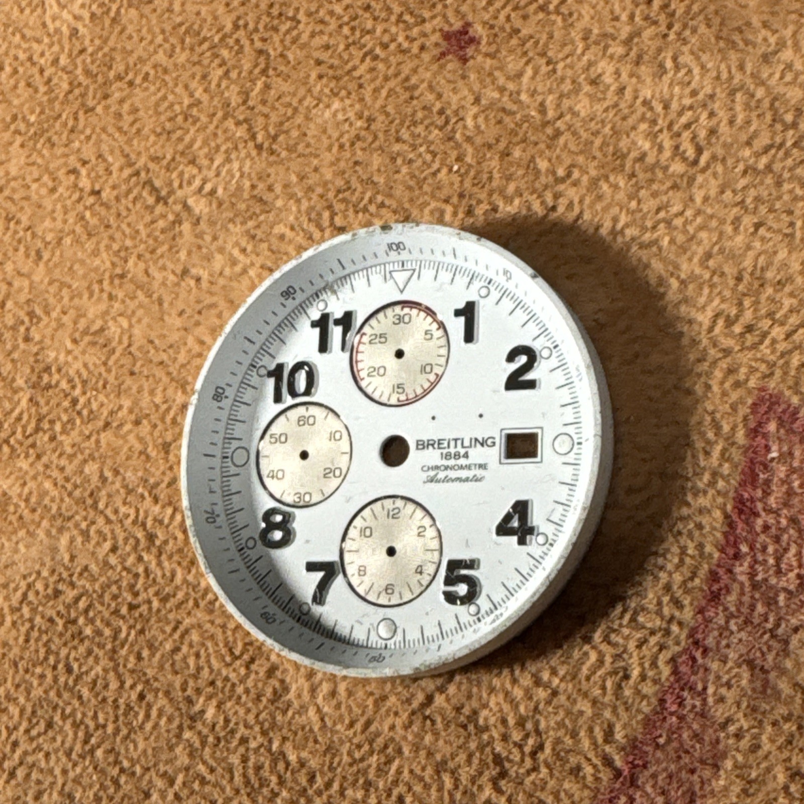 🔥 OEM Breitling White Chronograph Dial Automatic Date 3 Sundial Chronomat Style