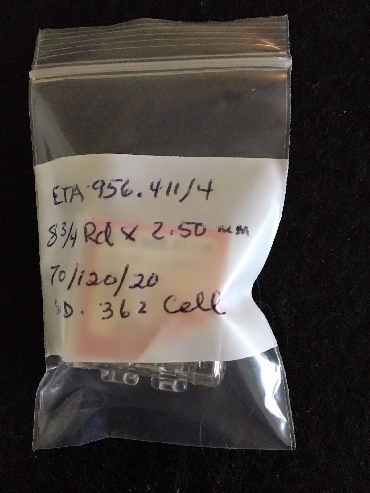 ETA 956.411/4, New Date Disc, 8 3/4 Rd x 2.50 mm New Old Stock (NOS) Watch Parts