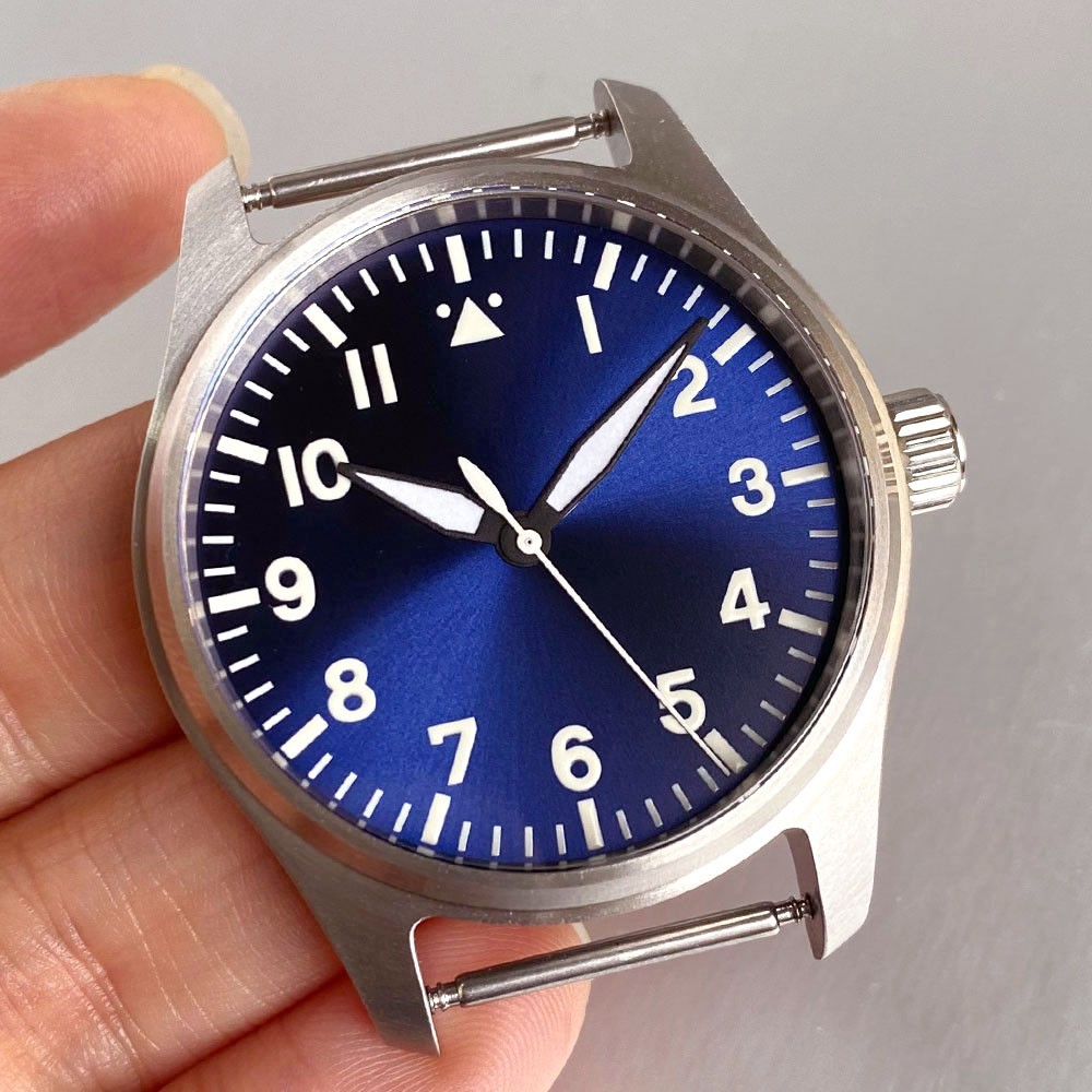 39mm Pilot Watch Accessories Case+Dial+Hands Fit NH35 Miyota8215 ETA2824 PT5000