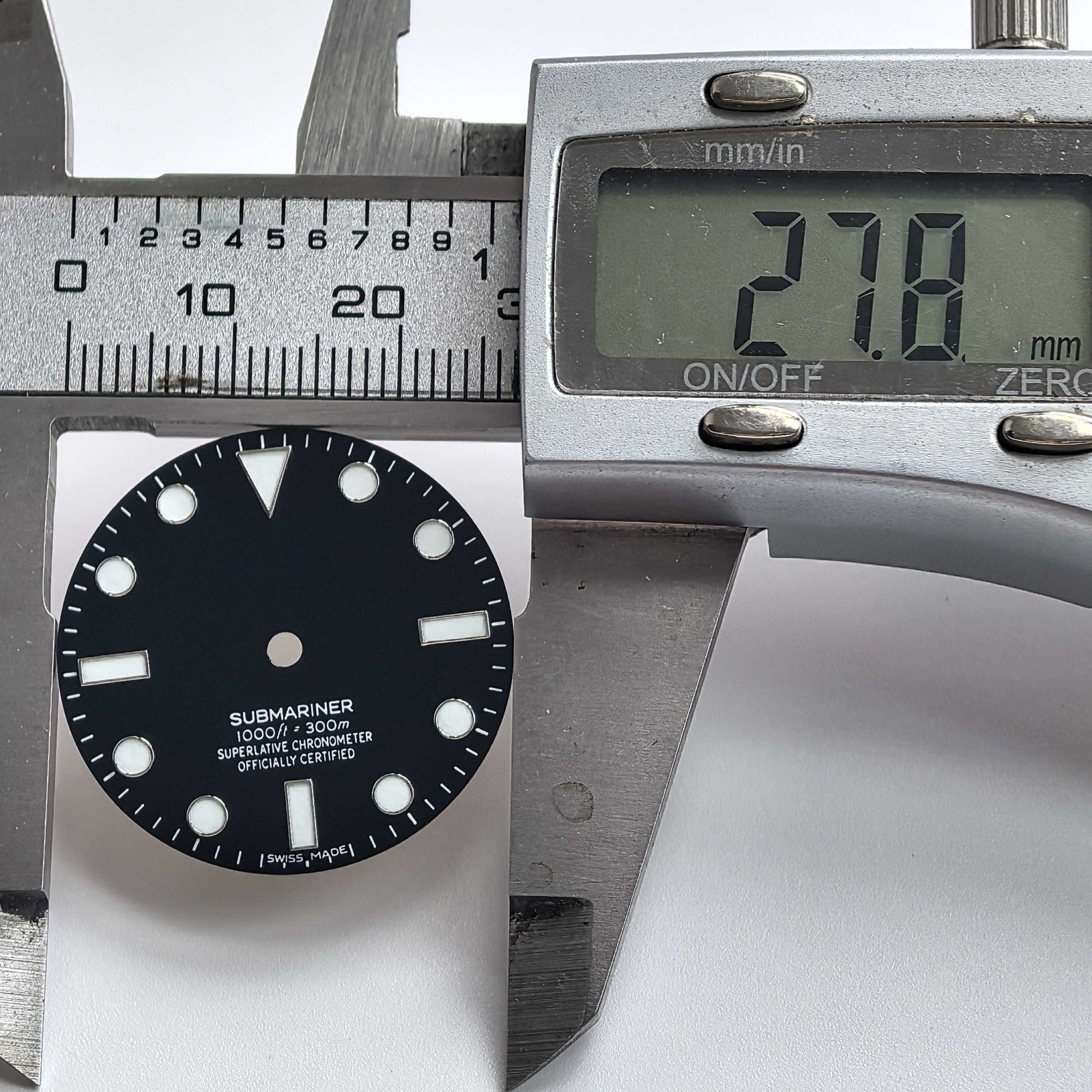 For No Calendar SUB Literally Adapted 2836 3130 3230 Movement Submariner Dial