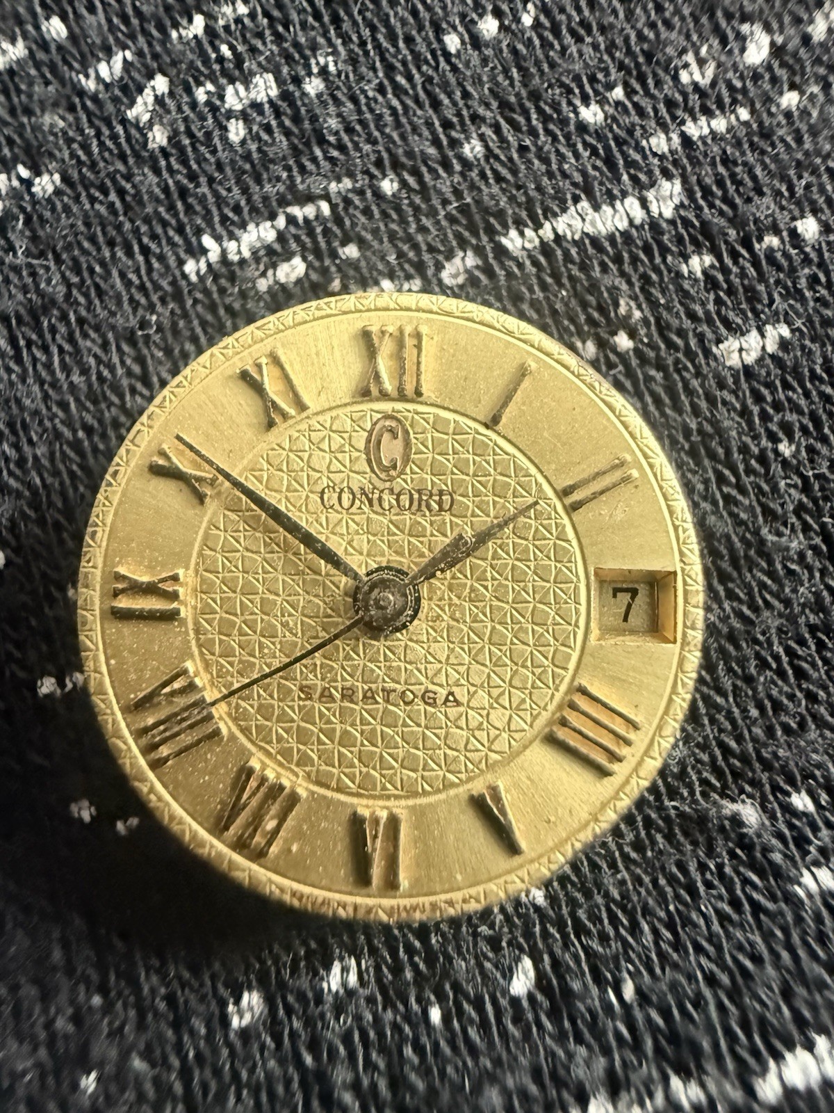 Gents Concord Saratoga dial and movement