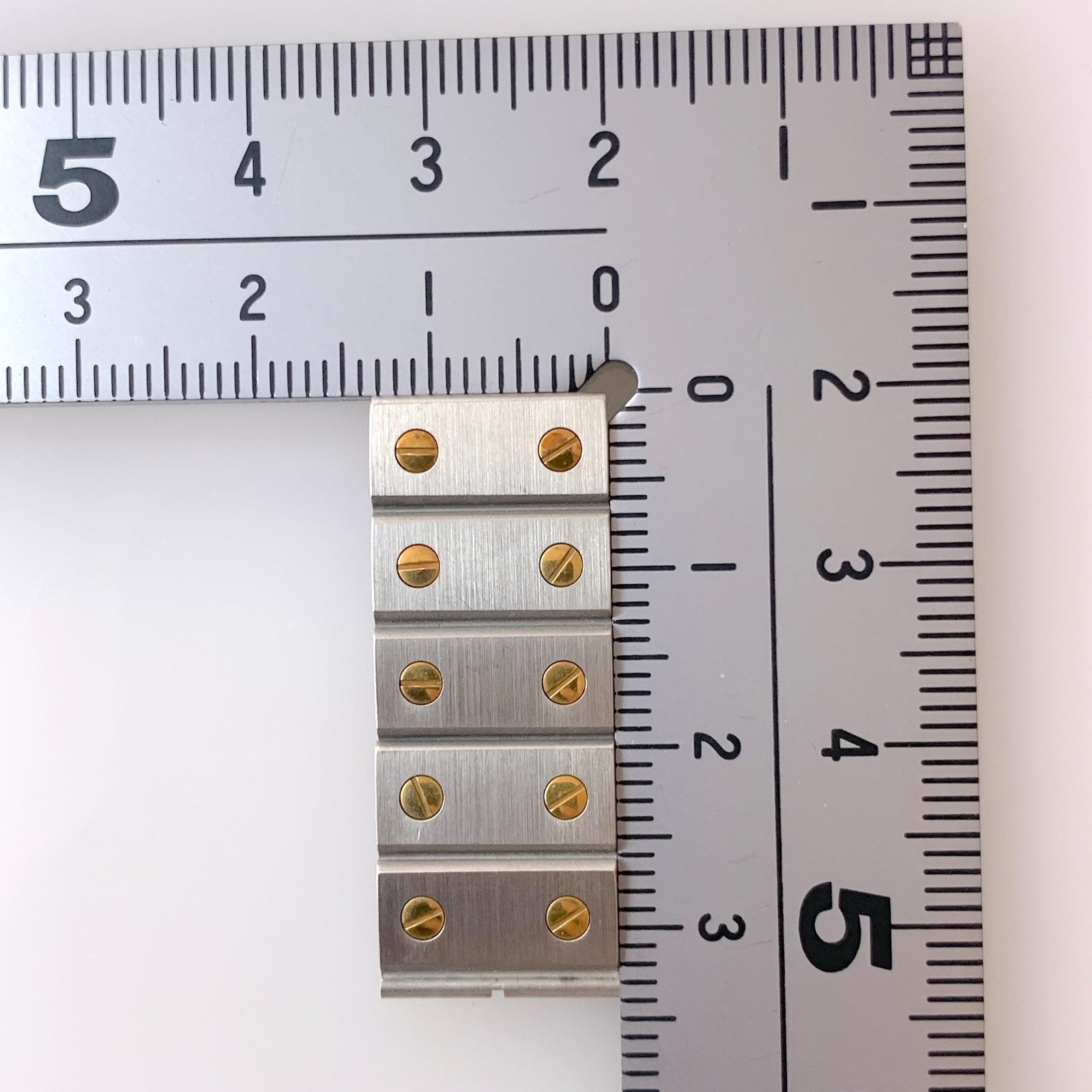Genuine Cartier Watch Band Bracelet Santos Gold Stainless Steel 5P 13.5mm Link