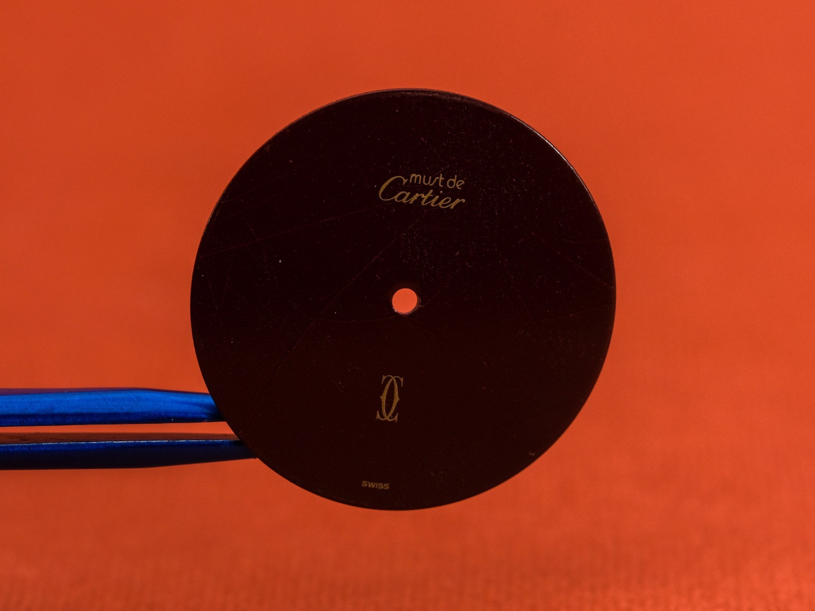 Authentic Cartier Must de Cartier Burgundy Dial