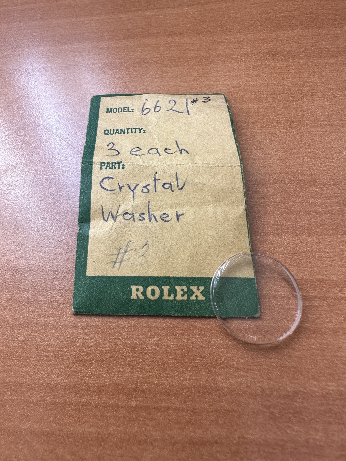 NOS Genuine Rolex Ref 6621 Ladies Cellini Watch 19.8mm Tropic Acrylic Crystal